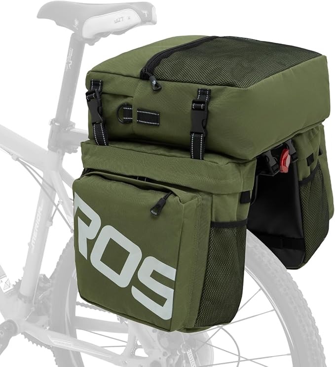 Roswheel Bike Bag Accessories Panniers for Bicycle Rear Rack Bag 50L Waterproof Mountain Electric Bike Saddle Bags for Cycling Traveling Commuting