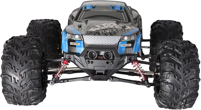 1/10 RTR Fast RC Cars,30mph Hobby Electric Off-Road Monster Truck,Waterproof High Speed RC Car 4WD Blue Remote Control Car with Two Rechargeable Batteries