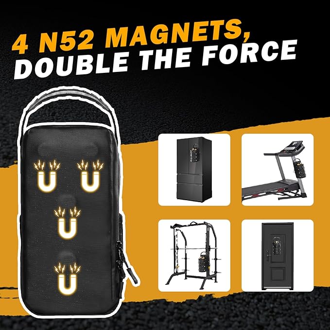 Magnet gym bag for Men and Women,Magnetic Sling Pocket Bottle ，Holds A 40 OZ Mug，Magnetic Water Bottle Holder for GymGym Bag for Gym,Sports, Trave for Cycling(Black)