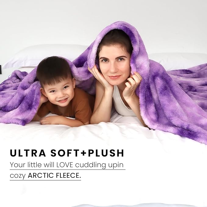 obinsm Purple Soft Blanket - Fuzzy Throw Blankets for Women - Warm Fleece Blankets for Bed Home Decor