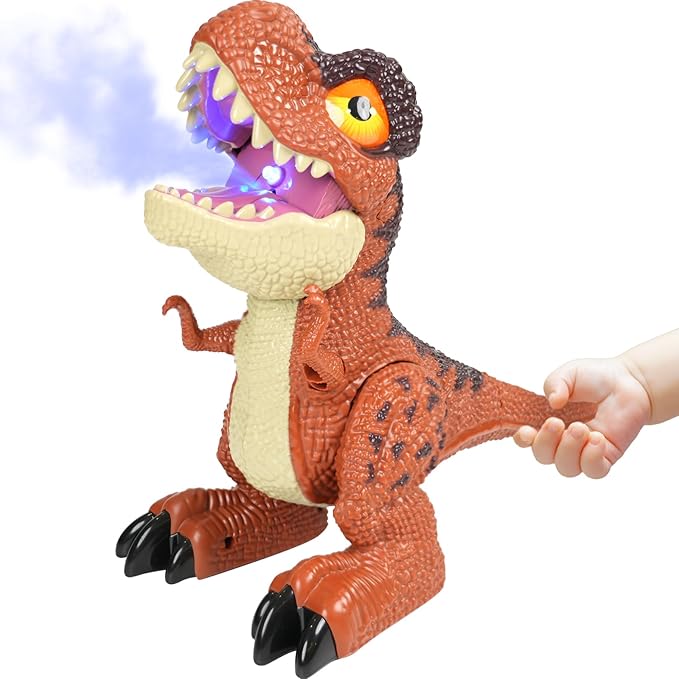 Dinosaur Toy for Kids Ages 3-7 - Best Birthday Gifts for 3 4 5 6 7 Year Old Boys, Electric Dino Toy with Mist Spray & Roaring Sounds