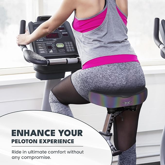 X WING New-Age Noseless Bike Seat Cushion for Men & Women - Extra Padding & Wide - Suitable for City, Electric, Stationary Bikes - Compatible with Peloton Bikes – Wide Winged Bike Seat with Cushion