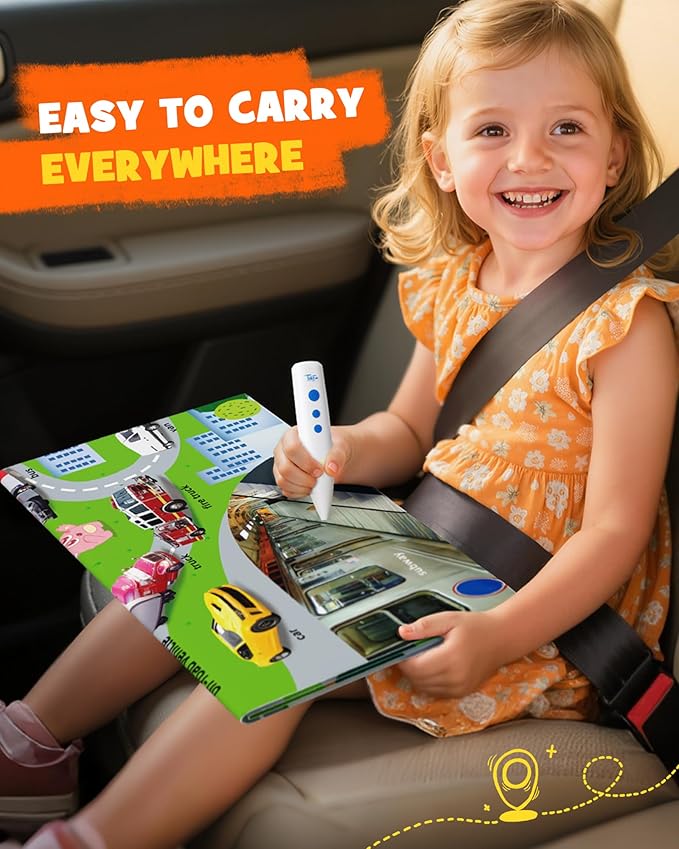 TEKFUN Learning Toys for 3 Year Old,Toddler Educational Posters with Talking Pen,ABC Learning Sight Word Games for Toddlers 2-4 Years,Learn to Read Toys with Sensory Stickers