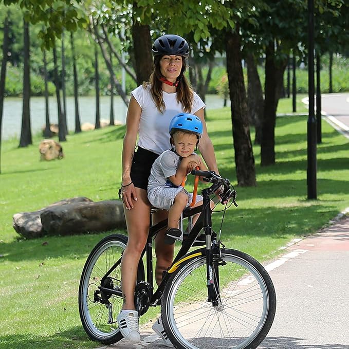 Child Bike Seat, Front Mount Kids Bike Seat,Fit Mountain Bikes, Cruiser Bikes, Folding Bikes, Ultra Light,Portable, Tool-Free, Quick-Release,Toddler Bike Seat for 2-6 Years(up to 60lbs)