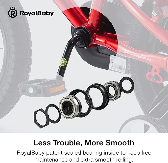 RoyalBaby Kids Bike EZ Freestyle Training Free Balance to Pedal Easy Learning Bicycle, 12-18 Inch for Toddlers to Big Kids