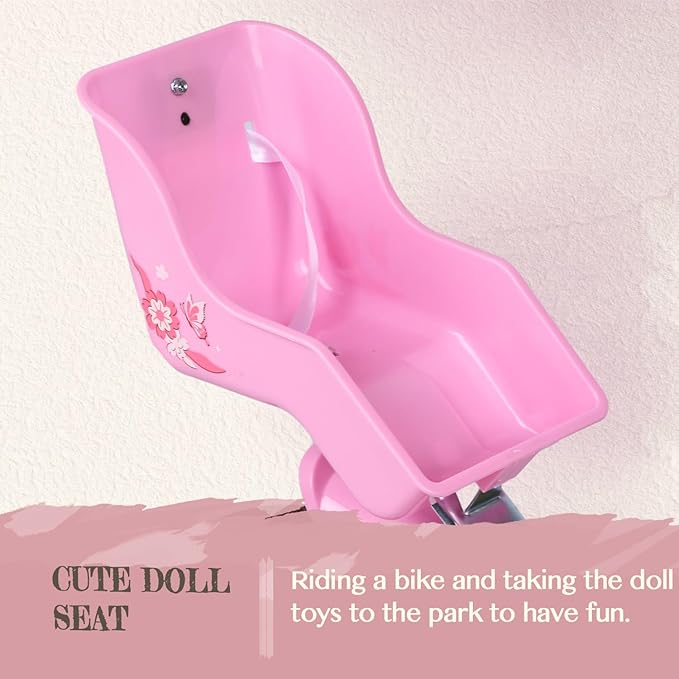 Glerc Sasha Girls Bike, 12-20 Inch Kids Bike for Children Ages 2-13 Years, Kids Bicycle with Doll-Seat & Basket & Training Wheels, Multiple Colors