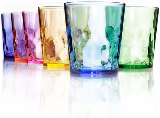 SCANDINOVIA - 13oz Unbreakable Premium Drinking Glasses Set of 6 - Made in Japan - Super Grade Acrylic Plastic - Perfect for Gifts - Dishwasher Safe - Cups Reusable Drinkware Tumblers Kids