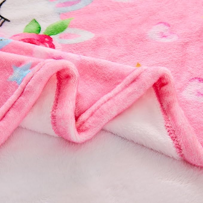 Wajade Unicorn Gifts for Boys Girls - Unicorn Blanket Birthday Christmas Decor for Kids Age 3 4 5 6 7 8 9 10 11 12 Years Old Teens Child Toddler Throw Light Grey 50"x60"