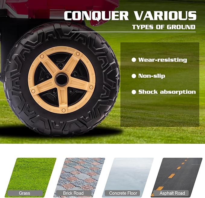 POSTACK 24V 2 Seater Electric Dump Truck for Kids, Ride on Tractor Battery Powered Electric Vehicle with Parental Remote Control, UTV for Kids to Drive w/Bluetooth, Music, Pink