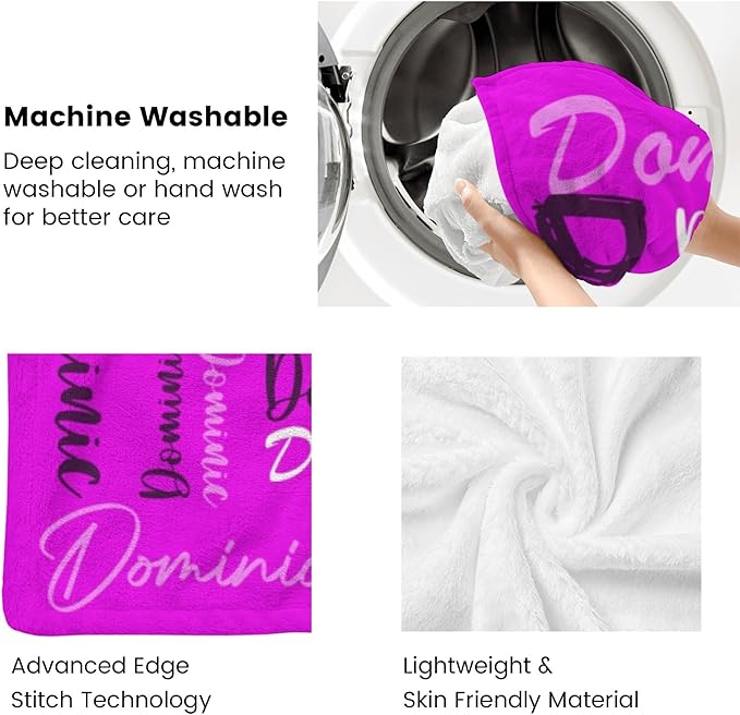 Dr.TOUGH Personalized Name Blanket Personalized Blanket for Adult Kids Flannel Customized Personalized Blankets and Throws