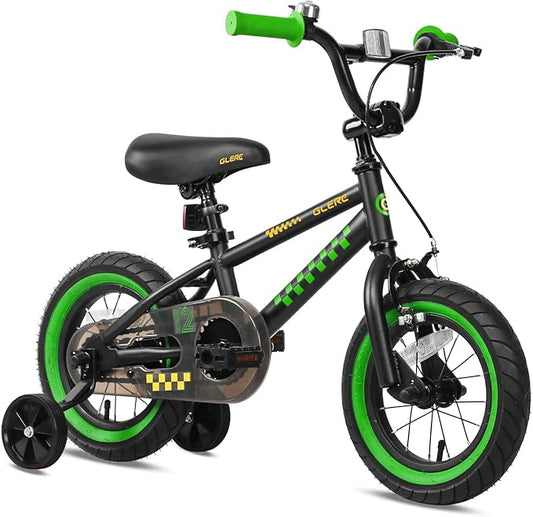 Glerc NuNu 12 14 16 Inch Kids Bike BMX Style for 2-8 Years Old Boys Girls, Toddler Bicycles with Training Wheels & Coaster Brake, Multiple Colors