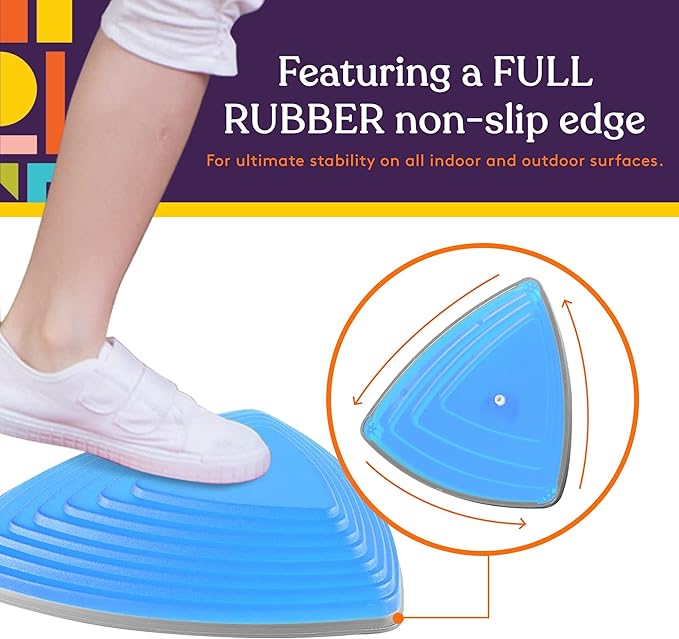 Special Supplies Stepping Stones for Kids Indoor and Outdoor Balance Blocks Promote Coordination, Balance, Strength Child Safe Rubber, Non-Slip Edging (Multi-Color, 12)