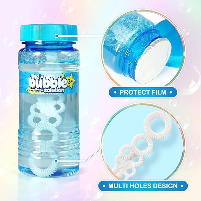 36 Pcs Bubble Bottles with Wand,Bubbles Party Favors for Kids,Summer Toys, Blow Bubbles Solution Novelty Toy, Party Favors, Birthday Party Supplies, Outdoor & Indoor Activity,4oz,6 Colors