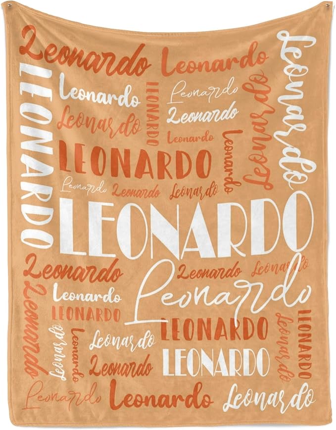 Name Blanket Personalized Blanket for Adult Kids Flannel Customize Throw Blanket Custom (Color 05, 40 x 50 Inches)