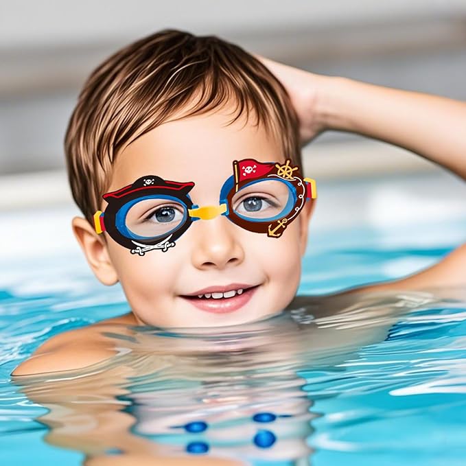 LITTLE FROGGY Kid’s Diving Set with 30 Pcs Diving Toy Kit Perfect for Pool, Beach, Water Parks, for Swimming Training & Water Games for Boys Aged 3-12 (Pirate)