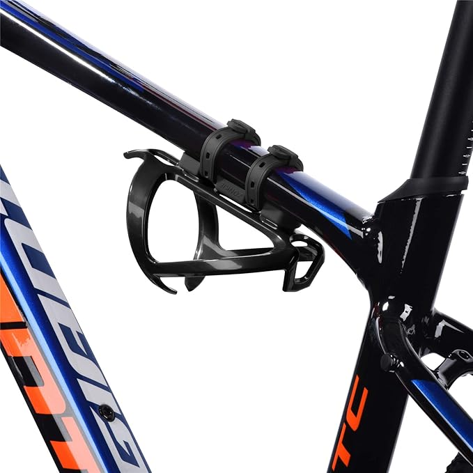 Bicycle Bottle Cages, Plastic Bike Bottle Holder with Cage Mounting Base (Black)