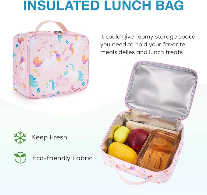 mommore Kids Backpack for Boys Girls Preschool Kindergarten Backpacks Lightweight Elementary School Bookbag with Lunch Box