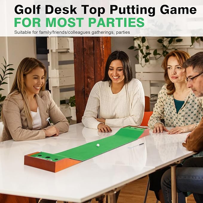 Golf Desktop Tabletop Putting Game Fun Office Desk Golf Christmas Stocking Stuffers, Golf Gift for Dad Husband Boyfriend Coworkers Executive Man Golfers Table Desk Top Golf Game for Adults