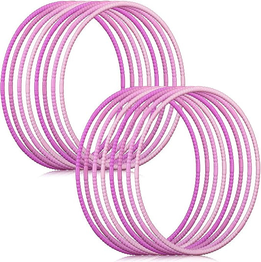 Libima 16 Pcs Toy Color Hoop for Kids, Detachable Adjustable Light Weight Plastic Colored Hoops Toy Circles for Party Games, Dance, Dog Agility
