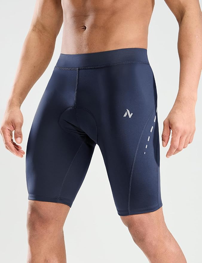 Nepest Men's Bike Shorts 4D Padded Cycling Road Biking Riding Biker Bicycle Mountain Cycle Shorts Zipper Pockets