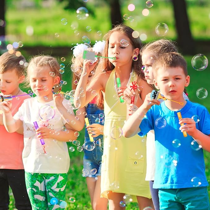 AFZMON 25 Art Painting Party Favors Bubble Wands for Kids, Sip and Paint Brushes Mini Bubbles Wand Toys, Welcome Back to School Theme Party Supplies Goodie Gift Bag Stuffers Pinata Classroom Prizes