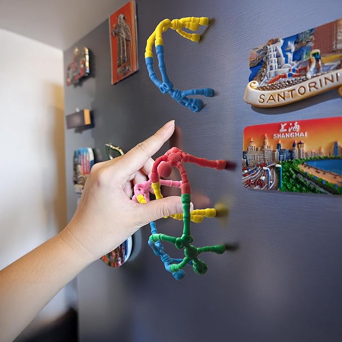 MAGMEN MagnaBones Magnetic Skeleton Fidget Toy 6-Pack Christmas Stocking Stuffers for Kids Ages 6-12 -Travel Toys for Airplane Car Restaurant - STEM Sensory Toys ADHD Autism