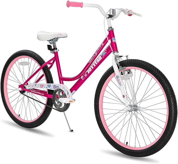 JOYSTAR Angel Girls Bike for Toddlers and Kids Ages 2-13 Years Old, 12 14 16 18 20 Inch Kids Bike with Training Wheels & Basket, 20 24 Inch Girls Bicycle with Handbrake & Kickstand