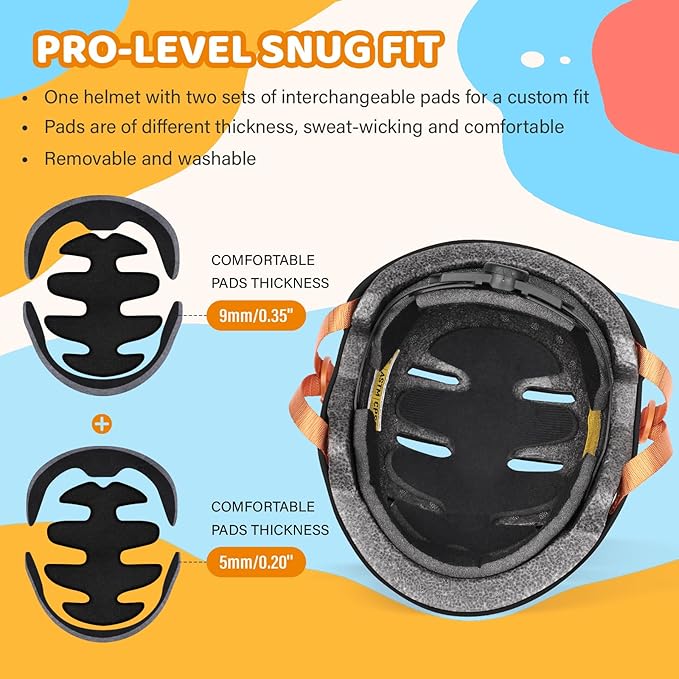 Kids Bike Helmet Ages 3-5-8-14, CPSC ASTM CPSIA Certified Toddler Helmet