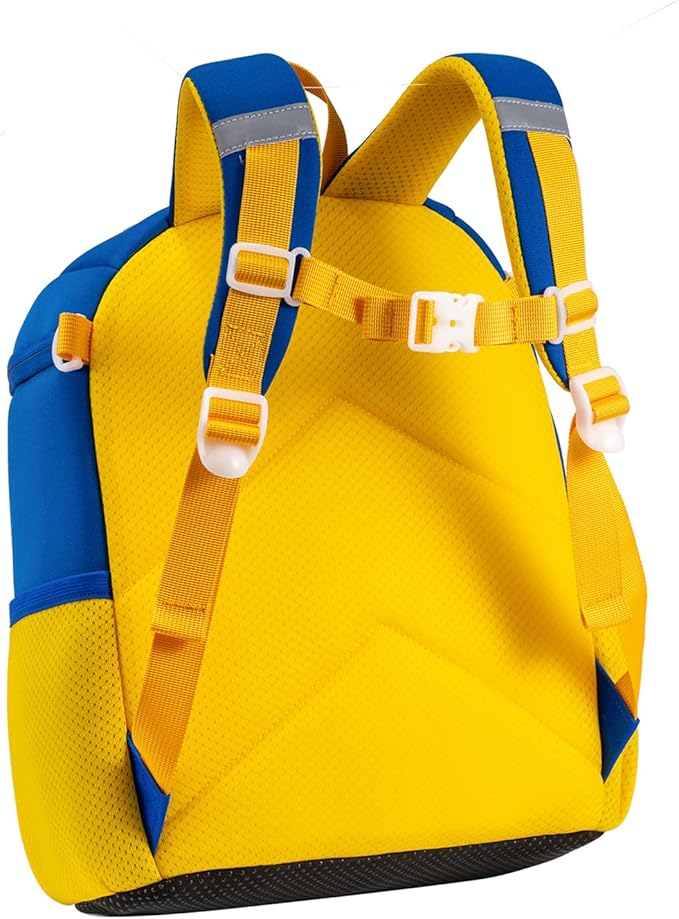 kids schoolbag with diving fabric and breathable pads - lightweight reflective backpack for boys and girls (blue, Large)