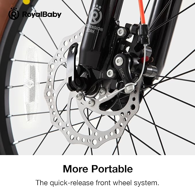 RoyalBaby Kids Mountain Bike for Boys and Girls, Ultra-Light Aluminum 20-24 Inch Wheel Bicycle for 6-14 Years Old Children, 7/21-Speeds Drivetrain