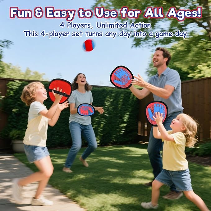 Sunrad Toss and Catch Ball Game Set, Kids Toddler Baseball Catch Ball Outdoor & Beach Toys for Family, Pool Beach Yard Camping Outside Game for Kids Age 3 4 5 6 7 8-12+, Birthday Gift for Boys Girls