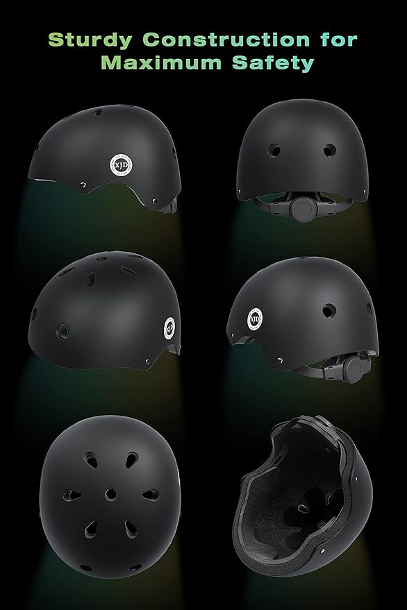 XJD Kids Bike Helmet,Multi-Sport Protective Gear Set for 3-5-8-14 Years Boys Girls with Knee and Elbow Pads Wrist Guards fit Roller Skates,Cycling,Skateboarding,Skating Scooter