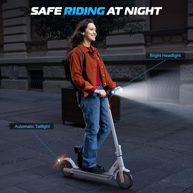 Caroma Electric Scooter Adults, Powerful 350W/500W/750W Motor, Top Speed 20/25 Mph & 18/25/30 Miles Range, 8.5" Solid Tires, Cruise Control E Scooter for Adults (Multiple Options)