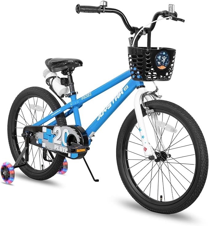 JOYSTAR Pluto 12 14 16 18 20 Inch Kids Bike with Light Up Training Wheels, Kids' Bicycle for Boys Girls Age 3-12 Years, Children Bikes, Multiple Colors