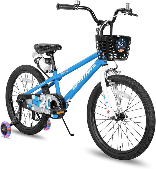 JOYSTAR Pluto 12 14 16 18 20 Inch Kids Bike with Light Up Training Wheels, Kids' Bicycle for Boys Girls Age 3-12 Years, Children Bikes, Multiple Colors
