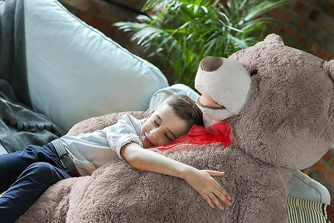 HollyHOME 5ft Giant Teddy Bear Stuffed Animal Huge Teddy Bear Plush with Big Footprints Valentines Gift 5 Feet Grey