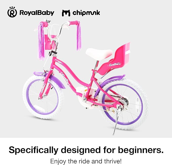 Chipmunk Kids Bike Toddlers 12 14 16 18 Inch Wheel Bicycle Beginners Boys Girls Ages 3-11 Years, Multiple Color Options