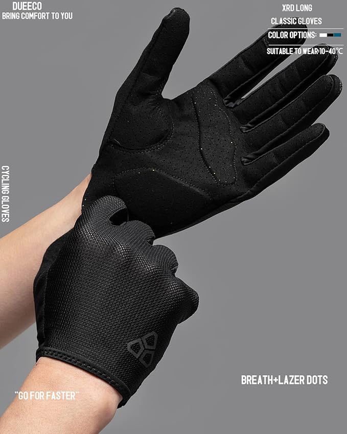 Cycling Gloves - Men & Women's Bike Gloves with 3MM XRD Palm Padding, Touch Screen Compatible for Mountain & Road Biking
