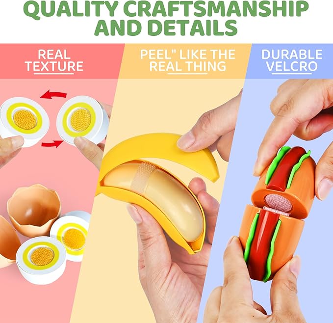 Shemira 100 PCS Cutting Play Food Toy for Kids Kitchen, Pretend Food Toys for Toddlers, Play Kitchen Toys Accessories with 2 Baskets, for 3 4 5 Years Old Boys Girls, Pink