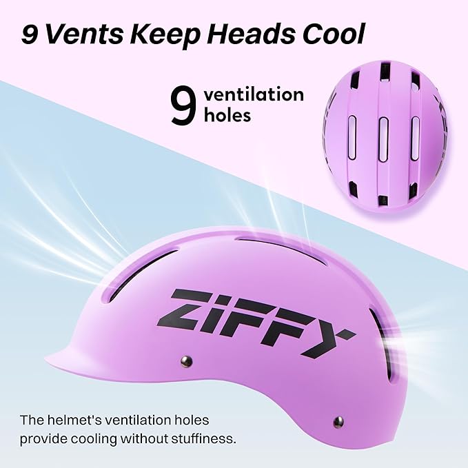 ZIFFY Kids/Toddler Bike Helmet, Adjustable, Lightweight, Safety Certified Scooter Helmet for Boys & Girls with Washable Inner Lining, 2 Sizes, 4 Colors – Fits Toddlers to Youth