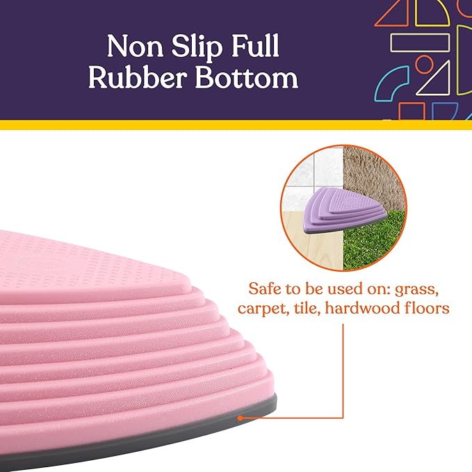 Special Supplies 10 Stepping Stones for Kids Indoor and Outdoor Balance Blocks Promote Coordination, Balance Strength Child Safe Rubber, Non-Slip Edging