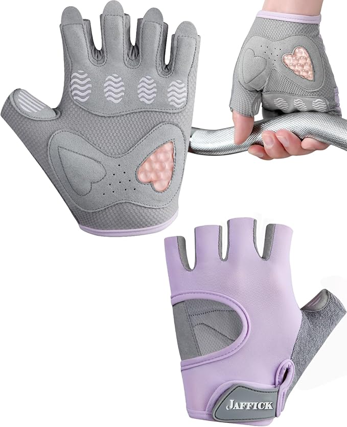 Jaffick Workout Gloves for Women Lightweight | Breathable Fitness Gloves with Non-Slip Grip for Gym, Weightlifting, Cycling and Training