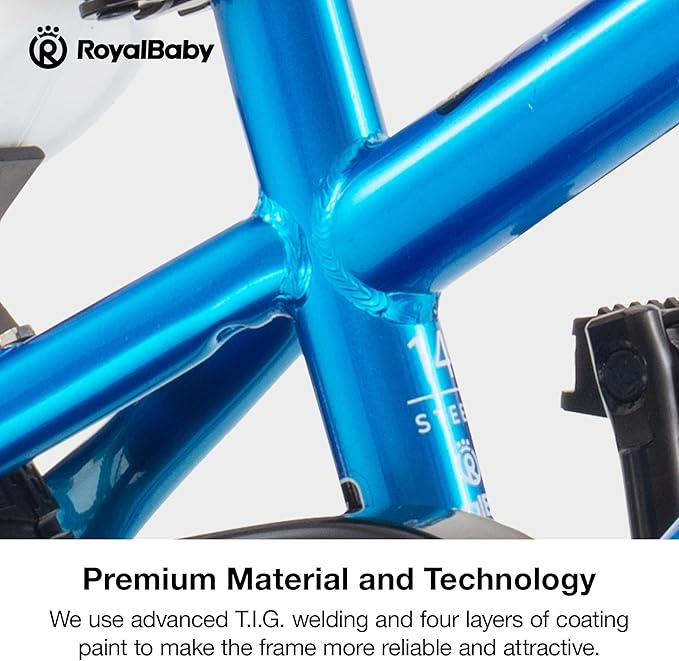 RoyalBaby Kids Bike Freestyle Classic & EZ Balance Pedal Switchable Bicycle, 12 14 16 18 Inch, 3-10 Years Toddler to Big Kids