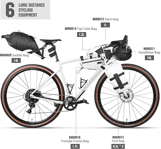 Bicycle Frame Bag Bike Triangle Bag Waterproof Bike Bag 1.7L with Dual Side Mesh Pockets for MTB Road Bike Cycling Commuting and Outdoor Adventures