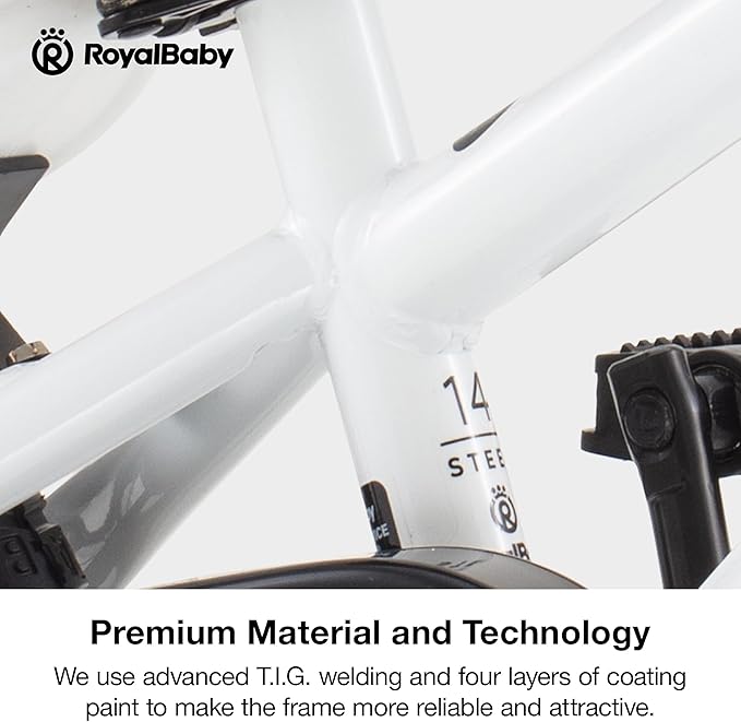 RoyalBaby Kids Bike EZ Freestyle Training Free Balance to Pedal Easy Learning Bicycle, 12-18 Inch for Toddlers to Big Kids