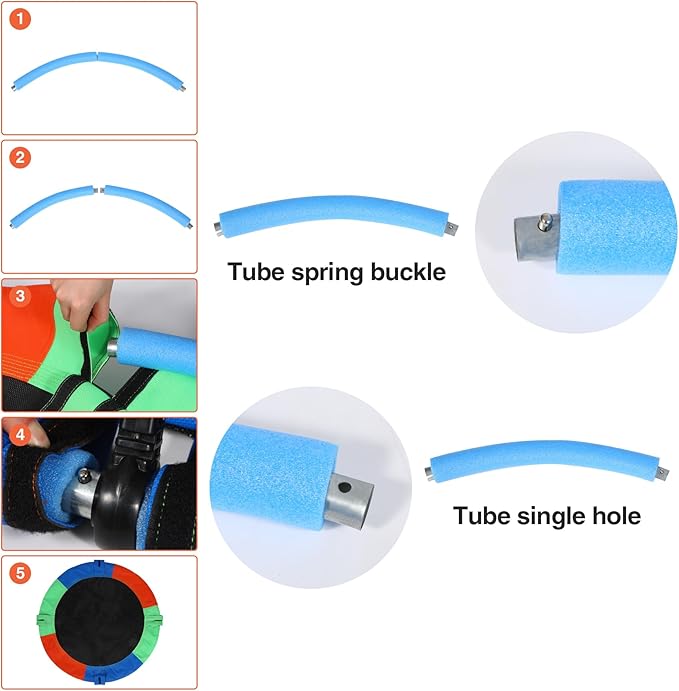 RedSwing 43" Flying Saucer Swing for Kids Outdoor, Large Round Tire Swings for Trees and Swingset, Strong Heavy Duty for Outside Playground, Rainbow