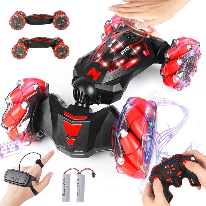 Remote Control Car, Gesture Sensing RC Stunt Car, 4WD Offroad for Rotating, 2.4 Ghz Remote Control and Hand Controlled Twist Cars,Transform RC Cars, Toy Presents for Boys and Girls Age 6-13