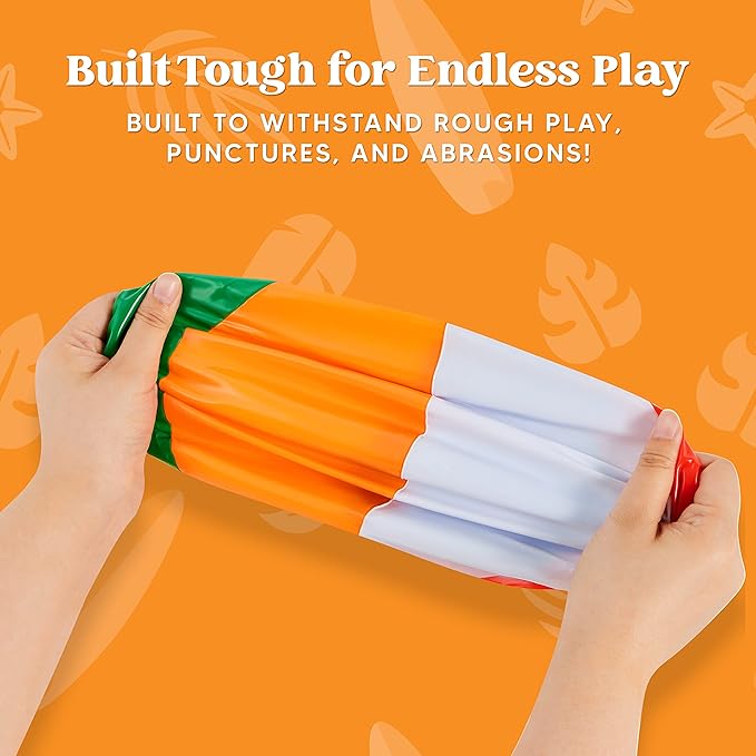 JOYIN 4-Pack 20" Beach Balls - Large Rainbow Beach Ball Inflatable Pool Toys for Party Supplies Decorations, Adults Kids Birthday Luau Summer Beach Water Games Beachball Party Favors