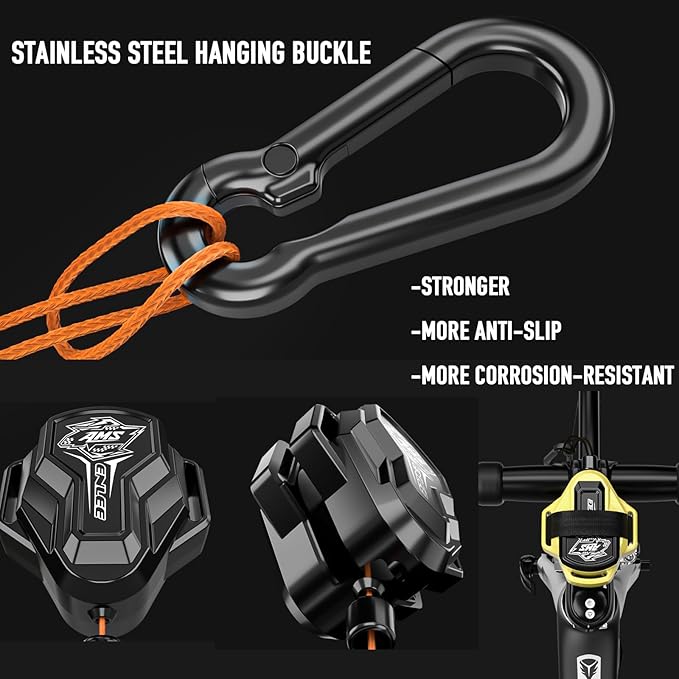 ENLEE Mountain Bike Tow Strap for Kids, Auto-Retractable Outdoor Riding Parent-Child Tow Rope with One Hook