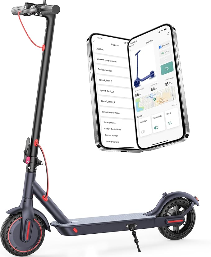 E Scooter for Adults 19-22 MPH 350/500W Motor 281/441Wh Battery,8.5"/10" Tires,Motorized Scooter Up to 22 Miles Range, Foldable Scooter with Double Shock Absorption/Bearing 265 LBS/APP Control